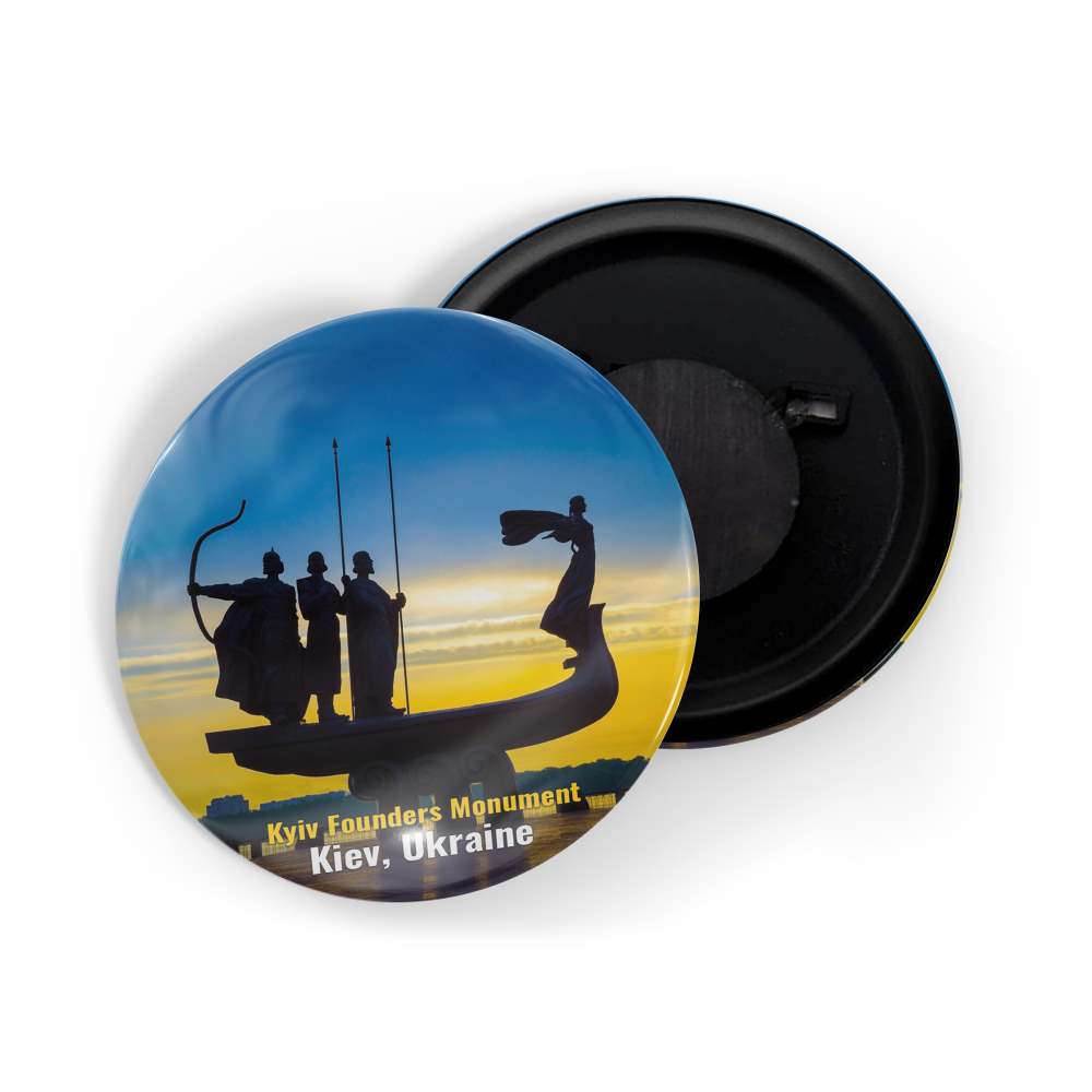 dhcrafts Fridge Magnet Multicolor Famous Tourist Place Kyiv Founders Monument Kiev, Ukraine Glossy Finish Design Pack of 1